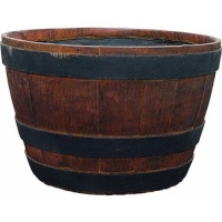 Ames Co. PBB2104OS Wine Barrel Planter