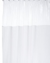 EXTRA LONG VINYL Shower Curtain 72'' wide x 84'' LONG - WHITE with Clear Window Top