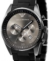 Emporio Armani Men's AR5889 Sport Chronograph Silicone Accent Black Dial Watch