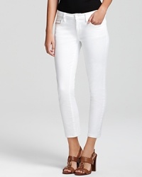 These bright white pants from Tory Burch amp up workweek attire with a slim cut and a versatile ankle-grazing cropped silhouette.