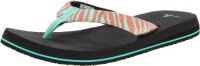 Sanuk Women's Yoga Wildlife Thong Sandal,Zebra/Aqua,10 M US