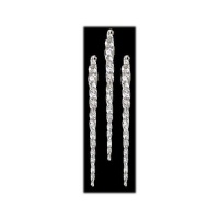 SET OF 12 GLASS CLEAR TWIST ICICLE ORNAMENTS