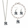 MLB New York Yankees Silver NY Logo Jewelry Set