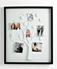 Get everyone together in Umbra's Family Tree picture frame, featuring six photo clips in pure white sculpted branches.