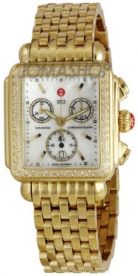 Michele Woman's MWW06A000094 Deco Diamond Gold Gold Bracelet Watch