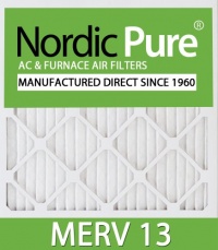 Nordic Pure 24x24x1M13-6 24x24x1 MERV 13 Pleated AC Furnace Air Filter, Box of 6, 1-Inch