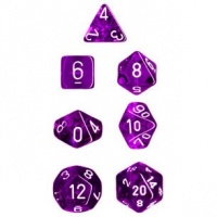 Polyhedral 7-Die Translucent Dice Set - Purple