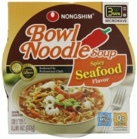 Nongshim Spicy Seafood Noodle Bowl, 3.03 Ounce (Pack of 12)