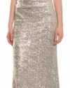 DAVID MEISTER Sensational Silver Sequin Stretch Fit Evening Gown Dress (8)