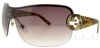 Gucci Women's 2890/S Shield Sunglasses,Shiny Brown & Havana Frame/Brown Gradient Lens,One Size