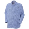 Columbia Men's Super Bonehead Classic Long Sleeve Shirt (Large, Vivid Blue/Gingham)