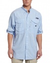 Columbia Men's Super Bonehead Classic Long Sleeve Shirt, Large, White Cap/Gingham