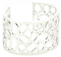 T Tahari Essential Silver Tone Open Work Cuff Bracelet