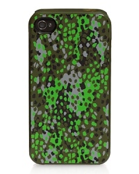 A painterly design from MARC BY MARC JACOBS with notes of neon in an allover camouflage pattern that individuates your iPhone from all those solid silicone cases.