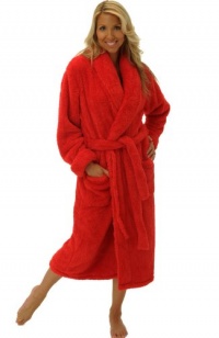 Del Rossa Women's Super Plush Microfiber Fleece Bathrobe Robe