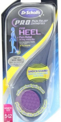 Dr Scholl's Pro Pain Relief Orthotics for Heel W (5-12), (Pack of 2)