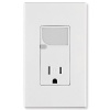 Leviton T6525-I 15-Amp 125V AC Combination Decora Tamper Resistant Receptacle with LED Guide Light, Ivory