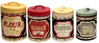 Flour, Sugar, Coffee and Tea Canister Set