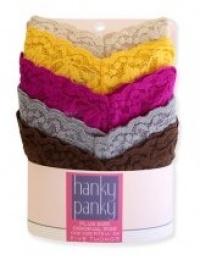 Hanky Panky Plus Size Signature Stretch Lace Original Rise Thong 5 Pack 4811XF One Size/Bazaar