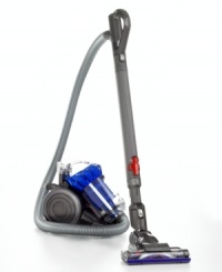 Little Dyson, big city... same great power. Dyson does it all-even small spaces, like cramped apartments and one-bedroom lofts-with its smallest canister cleaner, a compact design that easily stores and still brings the same unrivaled suction that never fades or weakens. Built to clean up every floor type, this cleaner uses Root Cyclone™ technology and rows of ultra fine carbon fiber filaments to take the dirt out of city livin'. 5-year warranty. Model DC26.