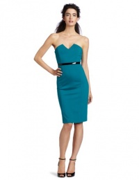 Catherine Malandrino Women's Strapless Dress, Aqua, Petite