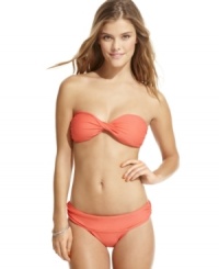 The twisted bandeau style makes this Jessica Simpson bikini top super cute for fun in the sun -- a Hot List must-have!