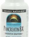 Source Naturals Pancreatin 8x, 100 Capsules