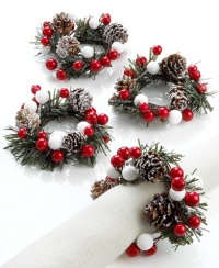 Excell Napkin Rings,  First Snow  Set of 4