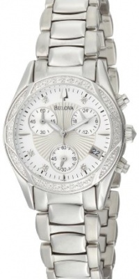 Bulova Women's 96R134 Diamond Case Mother-Of-Pearl Dial Bracelet Watch