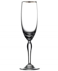 Allegra Platinum stemware is a perfect choice to toast both formal and casual occasions. The style embodies simplicity defined with elegant details, in sparkling crystal embellished with platinum trim.