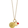 Aquarius - January 20 - February 18 (January Birthstone) Mystical! Sun Sign Horoscope Zodiac Pendants Necklace with Swarovski&Reg; Crystal In Gold with Matte Finish