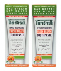 Dr. Katz TheraBreath Oxygenating Toothpaste, with Aloe Vera, 4-Ounce Tubes (Pack of 2)