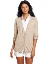 Fred Perry Women's V-Neck Cardigan, Oyster, 8US/12UK