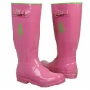 Polo by Ralph Lauren Ralph Rain Boot (Toddler/Little Kid/Big Kid),Pink/Green,5 M US Big Kid