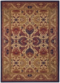 Couristan 2715/0705 Anatolia Royal Plume 5-Feet 3-Inch by 7-Feet 6-Inch Rug, Navy and Port Wine