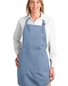 Port Authority® - Full Length Apron with Pockets.,ONE SIZE, Washed Denim