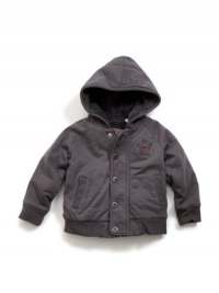 GUESS Sherpa-Lined Jacket, DARK GREY (12M)