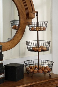 Three Tier Metal Basket Vegetable Stand