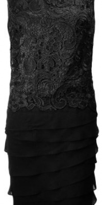 Jones New York Women's Lace Top Black Dress 14P