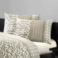 N Natori Fretwork Sham, King, Multicolored