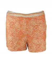 Free People Womens Maya Stretch Tribal Print Linen Shorts