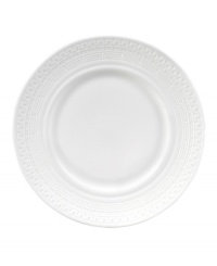 Full of history, the Intaglio accent salad plates from Wedgwood feature modern bone china embossed with geometric motifs from the Georgian era.