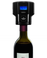 Extend the life of your wine with a vacuum seal that pumps air out and regulates interior pressure, giving a read of temperature, day count and sealing status on its LCD screen. 1-year limited warranty. Model WSI-VS100.