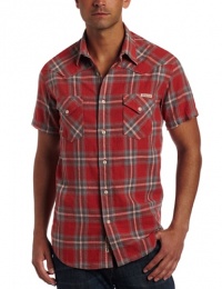 Lucky Brand Men's Short Sleeve Colored Plaid Shirt