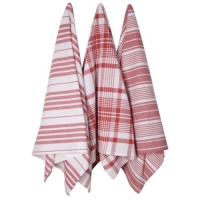 Now Designs Jumbo Pure Kitchen Towel Set of 3, Red