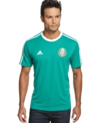 Even when life goes into overtime you'll stay comfortable, just like your favorite team, in this Mexico Home replica soccer jersey from adidas.