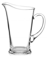 Pour a cold one with the Tuscany beer pitcher from Lenox. A classic style featuring a wide spout and sturdy handle in luminous crystal brings new sophistication to every round.