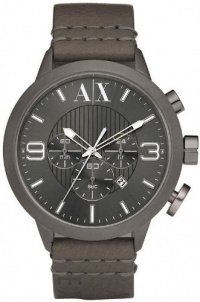 A|X Armani Exchange Watch Men's Ion Leather Strap Watch AX1153