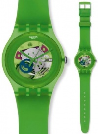 Swatch Unisex Originals SUOG103 Green Plastic Quartz Watch with Green Dial