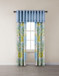 Echo Sardinia Window Treatment Valance, Aqua